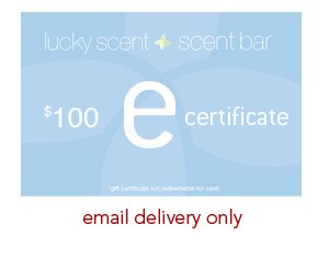e-Certificate - $100 (email delivery only)    by Luckyscent Gift Certificates