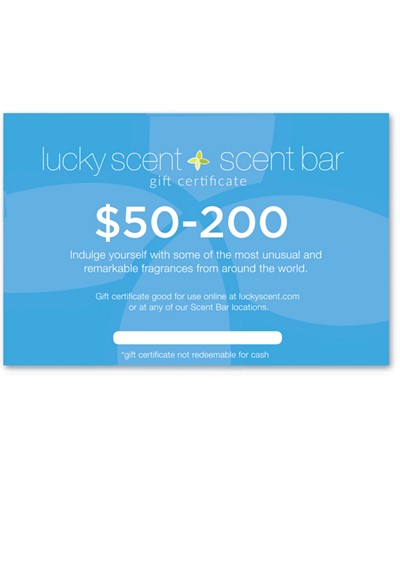 Gift Card  (Mail)  by Luckyscent Gift Certificates