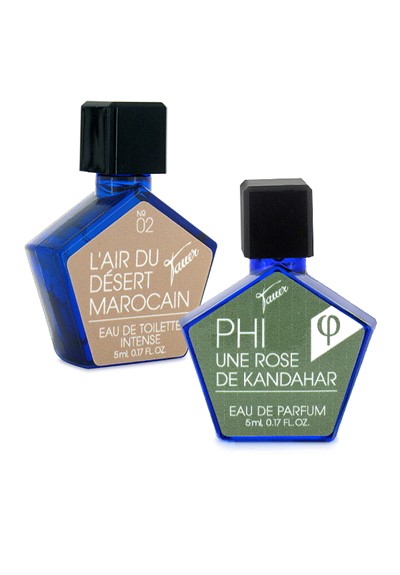 Tauer Perfumes Mini Duo - L'Air Du Desert Marocain and PHI Une Rose De Kandahar    by Luckyscent Gifts With Purchase