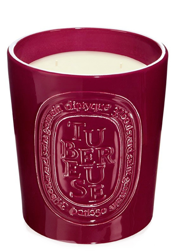 Tubereuse Large Ceramic Candle Scented Candle by Diptyque | Luckyscent