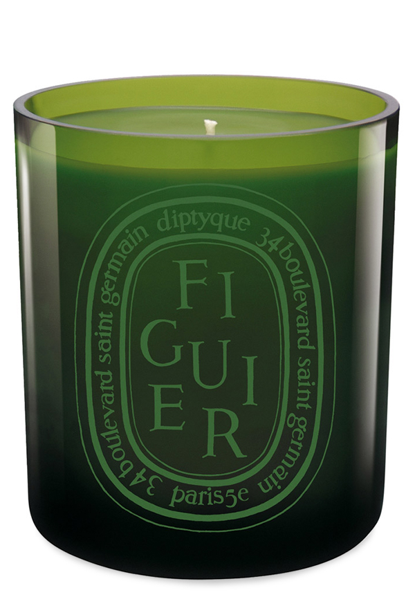 diptyque Figuier 香り付き COLOR CANDLE 300g Figuier Verte Candle Colored Glass Candle by Diptyque