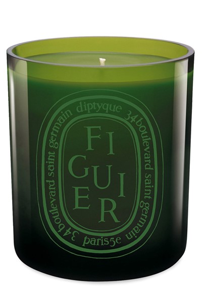 Figuier Verte Candle  Colored Glass Candle  by Diptyque