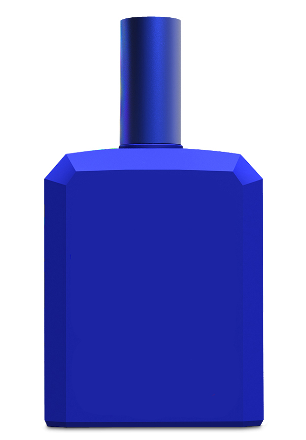 blue bottle of cologne